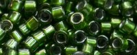 TOHO Aiko Precision Cylinder Bead. Metallic Lined Light Emerald Luster TB-1006 (image for) TOHO Aiko Precision Cylinder Bead. Metallic Lined Light Emerald Luster TB-1006
