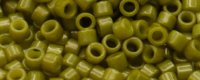 TOHO Aiko Precision Cylinder Bead. Mustard Lined Olive Matte Luster TB-1624F (image for) TOHO Aiko Precision Cylinder Bead. Mustard Lined Olive Matte Luster TB-1624F