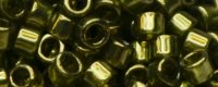 TOHO Aiko Precision Cylinder Bead. Olive Green Gold Luster TB-324 (image for) TOHO Aiko Precision Cylinder Bead. Olive Green Gold Luster TB-324