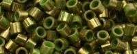 TOHO Aiko Precision Cylinder Bead. Olive 24k Gilded Marbled Opaque TB-1702 (image for) TOHO Aiko Precision Cylinder Bead. Olive 24k Gilded Marbled Opaque TB-1702