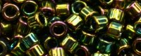 TOHO Aiko Precision Cylinder Bead. Olivine Iris Higher Metallic TB-508 (image for) TOHO Aiko Precision Cylinder Bead. Olivine Iris Higher Metallic TB-508