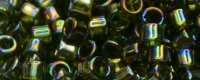 TOHO Aiko Precision Cylinder Bead. Olivine Transparent Rainbow TB-180 (image for) TOHO Aiko Precision Cylinder Bead. Olivine Transparent Rainbow TB-180