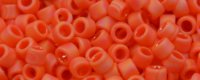 TOHO Aiko Precision Cylinder Bead. Orange Opaque Rainbow Matte TB-410F (image for) TOHO Aiko Precision Cylinder Bead. Orange Opaque Rainbow Matte TB-410F