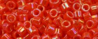 TOHO Aiko Precision Cylinder Bead. Orange Opaque Rainbow TB-410 (image for) TOHO Aiko Precision Cylinder Bead. Orange Opaque Rainbow TB-410