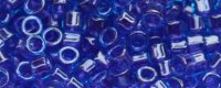 TOHO Aiko Precision Cylinder Bead. Purple Lined Sapphire Transparent TB-361 (image for) TOHO Aiko Precision Cylinder Bead. Purple Lined Sapphire Transparent TB-361