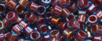 TOHO Aiko Precision Cylinder Bead. Red Lined Aqua Transparent TB-381 (image for) TOHO Aiko Precision Cylinder Bead. Red Lined Aqua Transparent TB-381