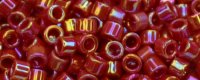 TOHO Aiko Precision Cylinder Bead. Red Opaque Rainbow TB-405 (image for) TOHO Aiko Precision Cylinder Bead. Red Opaque Rainbow TB-405