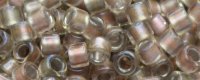 TOHO Aiko Precision Cylinder Bead. Rose Lined Crystal Rainbow TB-267 (image for) TOHO Aiko Precision Cylinder Bead. Rose Lined Crystal Rainbow TB-267