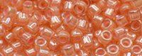 TOHO Aiko Precision Cylinder Bead. Salmon Lined Light Topaz Luster TB-1034 (image for) TOHO Aiko Precision Cylinder Bead. Salmon Lined Light Topaz Luster TB-1034
