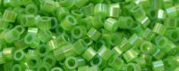 TOHO Aiko Precision Cylinder Bead. Spring Green Satin Rainbow TB-1562 (image for) TOHO Aiko Precision Cylinder Bead. Spring Green Satin Rainbow TB-1562