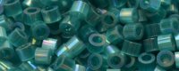 TOHO Aiko Precision Cylinder Bead. Turquoise Satin Rainbow TB-1573 (image for) TOHO Aiko Precision Cylinder Bead. Turquoise Satin Rainbow TB-1573
