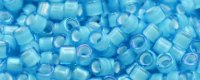 TOHO Aiko Precision Cylinder Bead. White Lined Aqua Transparent TB-931 (image for) TOHO Aiko Precision Cylinder Bead. White Lined Aqua Transparent TB-931