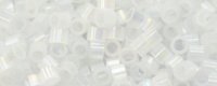 TOHO Aiko Precision Cylinder Bead. White Satin Rainbow TB-1541 (image for) TOHO Aiko Precision Cylinder Bead. White Satin Rainbow TB-1541