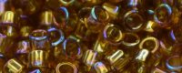 TOHO Aiko Precision Cylinder Bead. Dark Topaz Transparent Rainbow TB-162C (image for) TOHO Aiko Precision Cylinder Bead. Dark Topaz Transparent Rainbow TB-162C