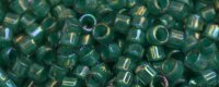 TOHO Aiko Precision Cylinder Bead. Teal Lined Aqua Rainbow TB-1833 (image for) TOHO Aiko Precision Cylinder Bead. Teal Lined Aqua Rainbow TB-1833