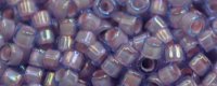 TOHO Aiko Precision Cylinder Bead. Pink Lined Lavender Rainbow TB-1839 (image for) TOHO Aiko Precision Cylinder Bead. Pink Lined Lavender Rainbow TB-1839