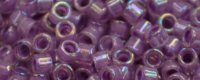TOHO Aiko Precision Cylinder Bead. Lavender Lined Luster Rainbow TB-1840 (image for) TOHO Aiko Precision Cylinder Bead. Lavender Lined Luster Rainbow TB-1840