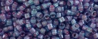 TOHO Aiko Precision Cylinder Bead. Pink Lined Aqua Transparent TB-937 (image for) TOHO Aiko Precision Cylinder Bead. Pink Lined Aqua Transparent TB-937