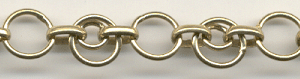 Handmade Java Brass Chain-Small Circle/Large Circle Chain (image for) Handmade Java Brass Chain-Small Circle/Large Circle Chain