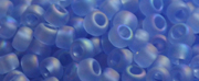 TOHO 15/o Round-Light Sapphire Transparent Rainbow Matte #15T168F