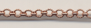 Handmade Java Copper Small Textured Cable Chain