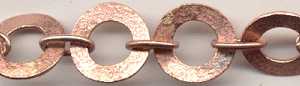 Handmade Java Copper Large Round Flat Chain