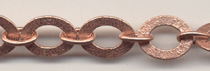 Handmade Java Copper Large Oval Flat Chain