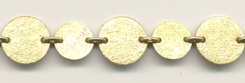 Handmade Java Brass Textured Coin Large Circle/ Medium Circle Chain