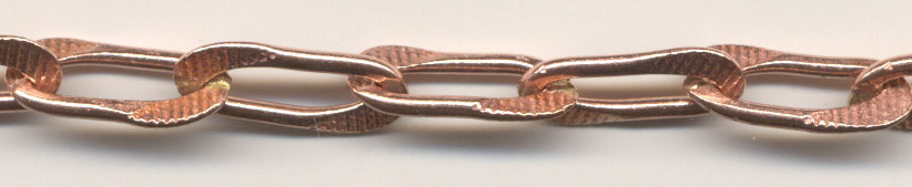 Handmade Java Copper Twist, Textured Heavy Rectangular Chain