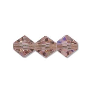 Preciosa Crystal-4mm Bicone Light Rose AB * 144 Pieces