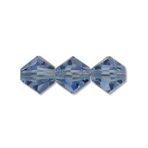 Preciosa Crystal-4mm Bicone Light Sapphire * 144 Pieces