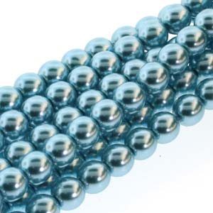 Czech Glass 3mm Round-Glass Pearls, Cerulean * 150 Bead Strand