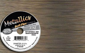soft flex beading wire satin silver Soft touch satin silver very fine 30 ft.