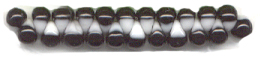 TOHO 4mm Magatama Bead-White/Black Opaque 2 Tone