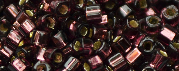 TOHO 1.5mm Cube Beads-Dark Amethyst Silver Lined