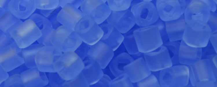TOHO 1.5mm Cube Beads-Light Sapphire Transparent Matte