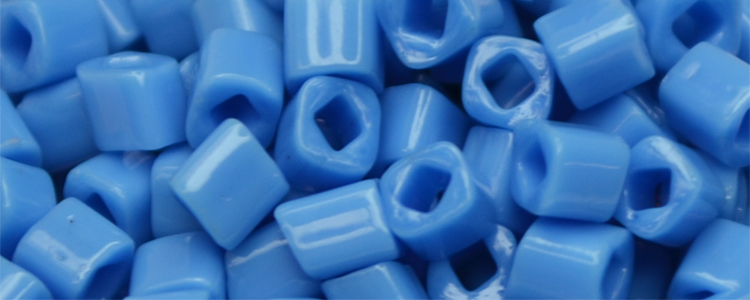 TOHO 3mm Cube-Medium Blue Opaque