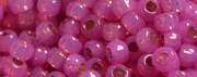 TOHO 8/o Round-Hot Pink Opal Silver Lined PermaFinish #8TPF2107