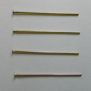 1" Gold Plate Head Pins (0.21)-1000