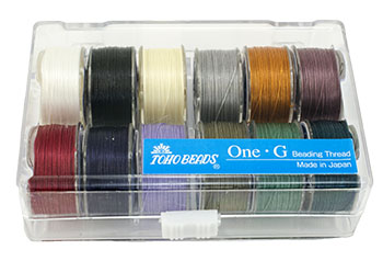 TOHO One-G Thread 50 Yards-12 Bobbins - Color Assortment #2