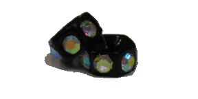 6x3mm Rhinestone Rondelle-Zinc Alloy, Black/Crystal AB-100 pack (image for) 6x3mm Rhinestone Rondelle-Zinc Alloy, Black/Crystal AB-100 pack