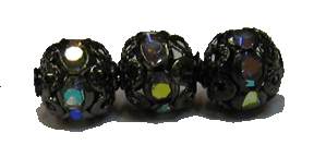 6mm Rhinestone Round-Gunmetal/Crystal AB-100 pack (image for) 6mm Rhinestone Round-Gunmetal/Crystal AB-100 pack