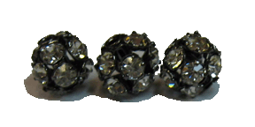 6mm Rhinestone Round-Gunmetal/Crystal-100 pack (image for) 6mm Rhinestone Round-Gunmetal/Crystal-100 pack