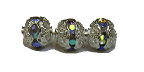 6mm Rhinestone Round-Silver Crystal AB-100 pack (image for) 6mm Rhinestone Round-Silver Crystal AB-100 pack