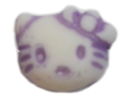 Purple and White Acrylic Kitty Beads * 500 Gram Bag