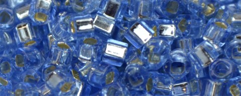 TOHO 1.5 mm Cube Beads-Light Sapphire Silver Lined Stock # :T1.5C33-100