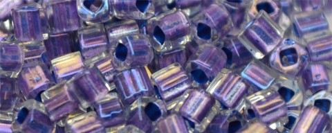 TOHO 2 mm Cube-Purple Lined Crystal Stock # :T2C265-100