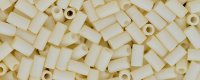 TOHO Size 1 Bugle Bead. 3mm Length-Ivory Chalk Matte Opaque (image for) TOHO Size 1 Bugle Bead. 3mm Length-Ivory Chalk Matte Opaque
