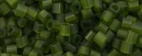 TOHO 1.5mm Cube Shape Seed Beads-Olivine Transparent Matte (image for) TOHO 1.5mm Cube Shape Seed Beads-Olivine Transparent Matte