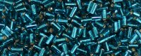TOHO Size 1 Bugle Bead. 3mm Length-Blue Zircon Silver Lined (image for) TOHO Size 1 Bugle Bead. 3mm Length-Blue Zircon Silver Lined